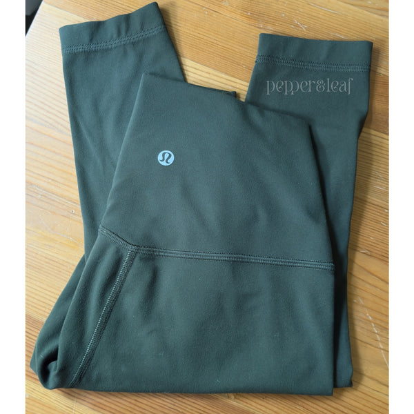 lululemon align highrise leggings, size 4, gray-green/army green, gently used